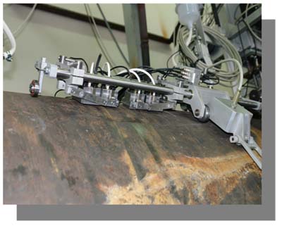 Блоки ультразвуковых ПЭП сканера СКТ-Ц на регулируемой штанге